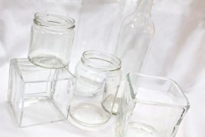 glass bottles and jars