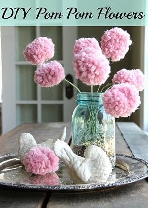 Pom Pom flowers by Electically Vintage