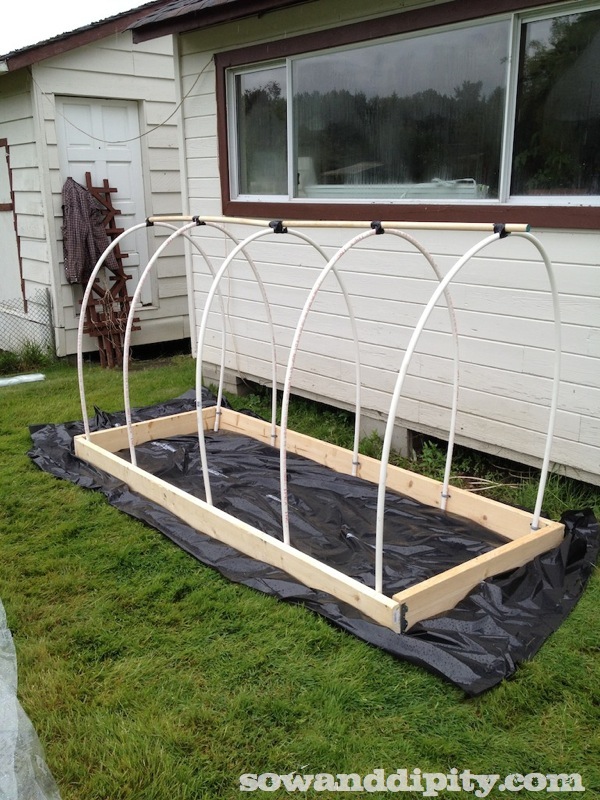 PVC pipe frame for a greenhouse