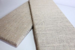 Burlap covered Boards