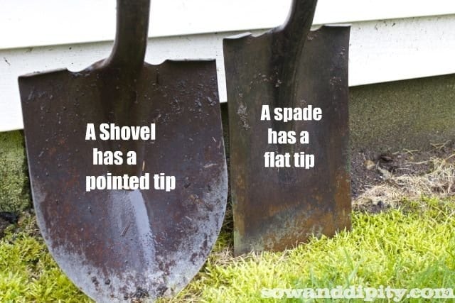 difference between a spade and shovel