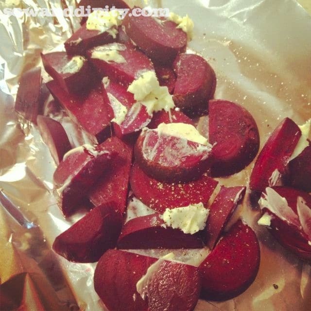 Beets in foil