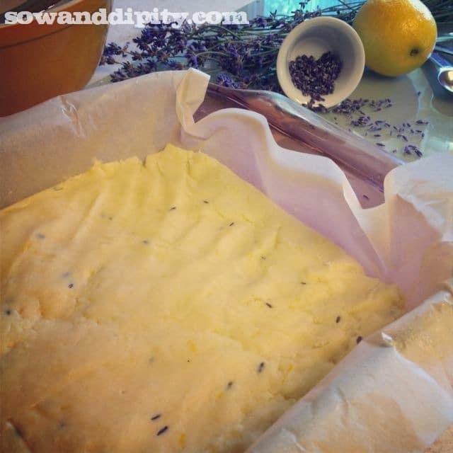 baked lemon and lavender shortbread