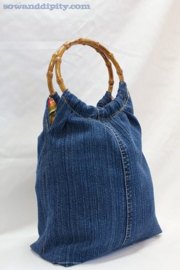 blue jean purse