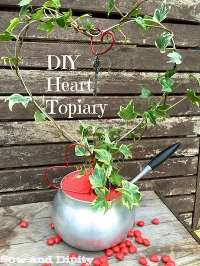 DIY heart topiary