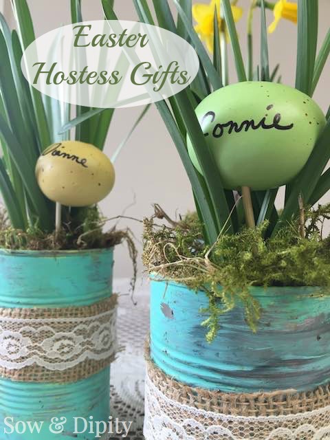 Tin Can Easter Hostess Gifts