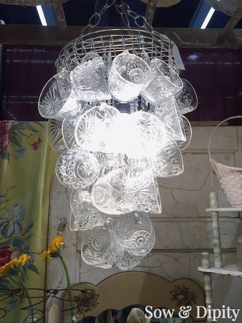 punch glass chandelier