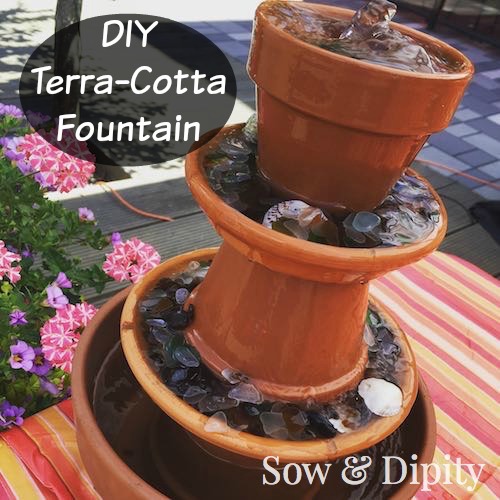 DIY TerraCotta Clay Pot Fountain Projects