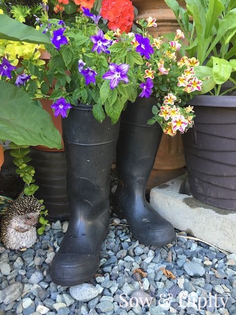 Rubber Boot Planter