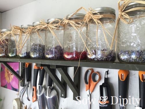 Storing dried flowers