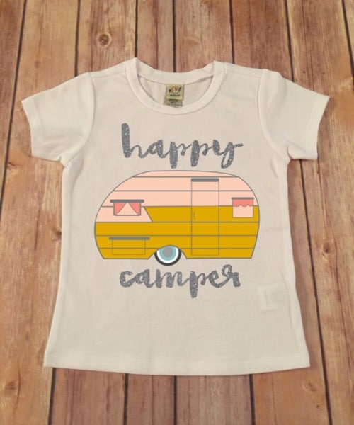 Happy Camper T shirt by Snow Sew