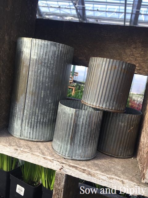 Corrugated Tin Planters