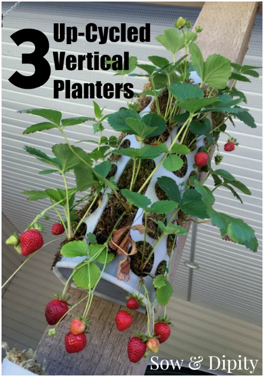 3 Upcycled Vertical Planters